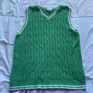 Green sweater vest